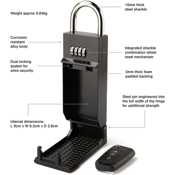 2024 Northcore Keypod 5gs - Schlsselsafe Xk02 - Schwarz